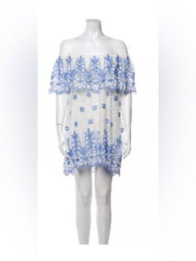Miguelina Guipere Lace Off The Shoulder Dress/coverup